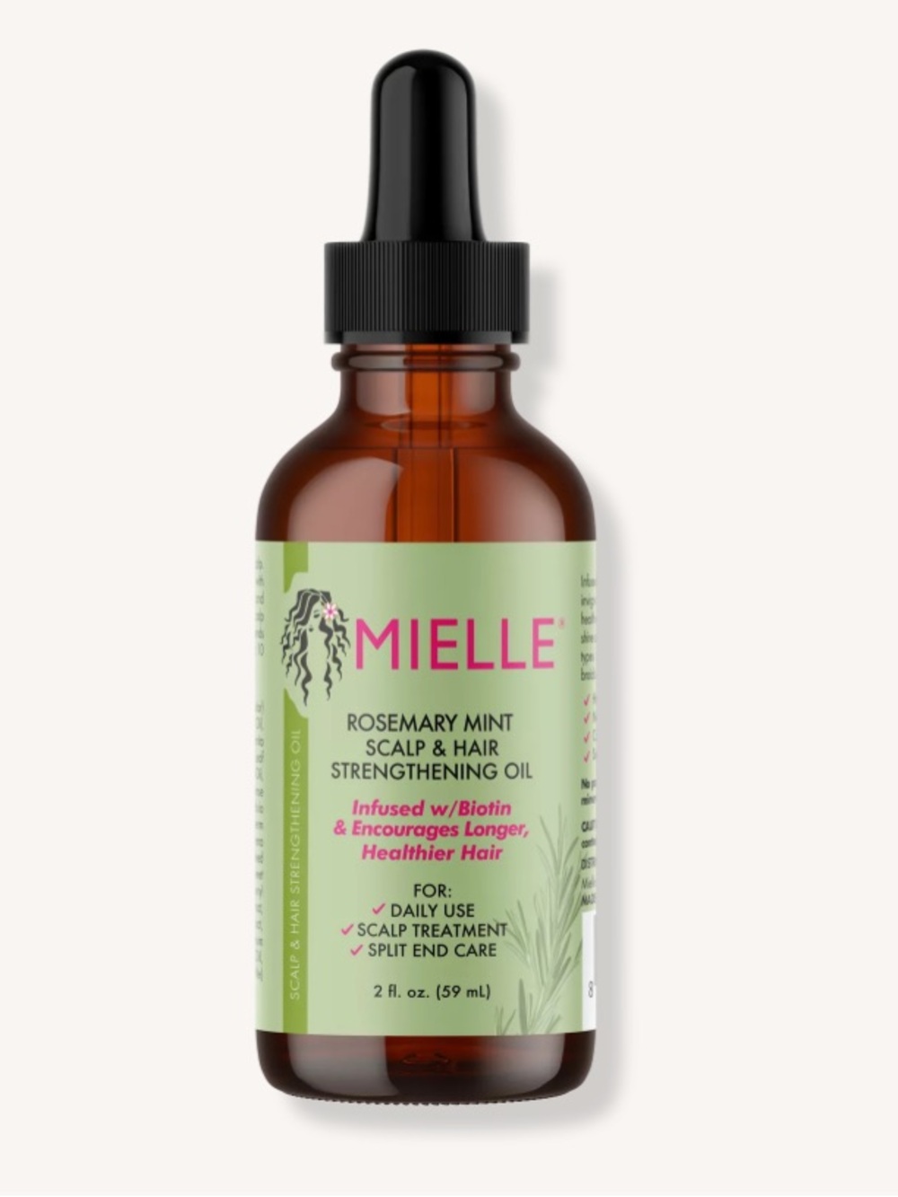 Mielle Rosemary Mint Scalp & Hair Strengthening Oil - Green 2oz/59ml
